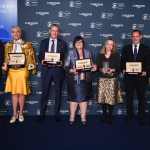 Connections of Winx receive the trophy for the Longines World's Best Racehorse 2018